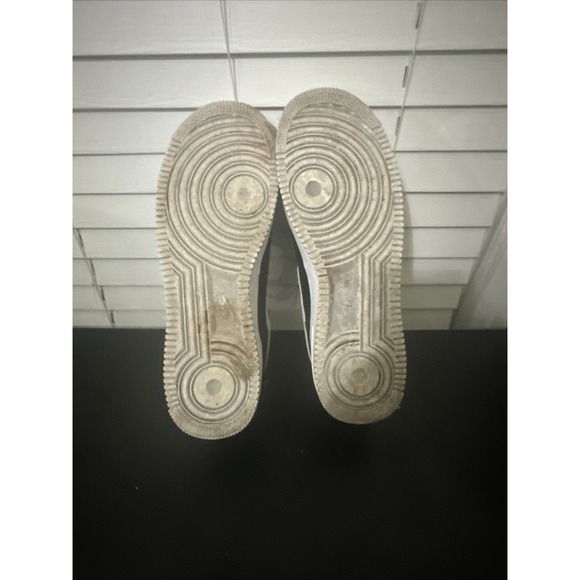 Nike Air Force 1 '07 Men's Sneaker Black White Pebbled Leather - Size 12 - Picture 9 of 9